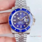 (EW) EW Factory Swiss 3135 Rolex Submariner Blue Jubilee 1:1 Clone Watch with Diamond Markers